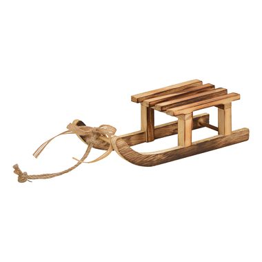 ROOST Weihnachtsh&auml;nger 20x6x8cm 10028355 Schlitten aus Holz
