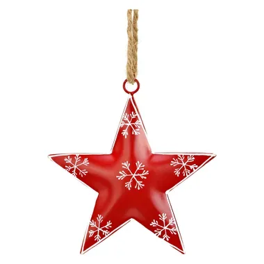 ROOST Weihnachtsh&auml;nger Stern 11x1cm 10044112 Metall, rot