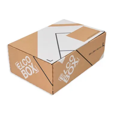 ELCO Versandtasche L 28834.25 braun/weiss 395x250x140mm