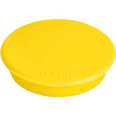 FRANKEN Haftmagnete 24mm HM20 04 gelb 10 St&uuml;ck