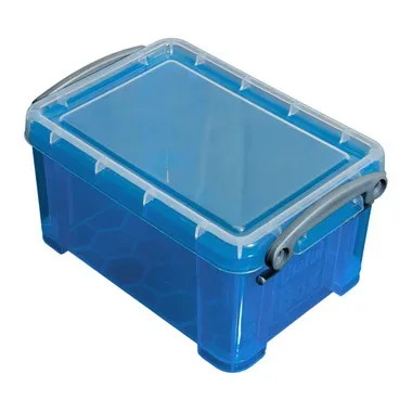 REALLY USEFUL BOX Kunststoffbox 0,3lt 68501406 transparent blau