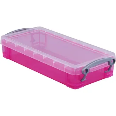 REALLY USEFUL BOX Kunststoffbox 0,55lt 68501618 transparent pink