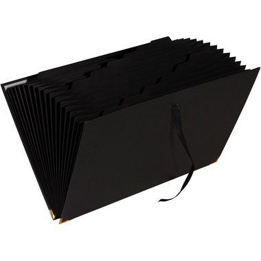 EXACOMPTA F&auml;chermappe Officebyme A4 58601E schwarz 18-teilig 24x34x4cm