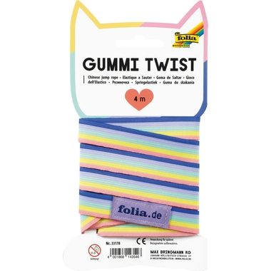 FOLIA Gummi-Twist Rainbow 4m 33178