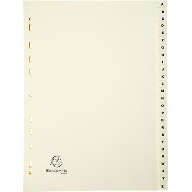 BIELLA Kartonregister A4 1126E elfenbein A-Z 26-teilig