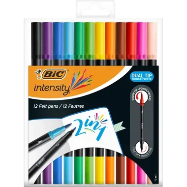 BIC Fasermalstift Dual Tip 989695 12 St&uuml;ck, Farben ass.