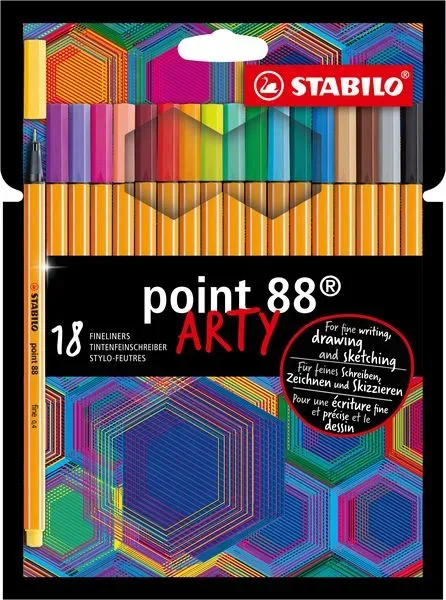 Stabilo point 88 Fineliner 18er Etui Arty