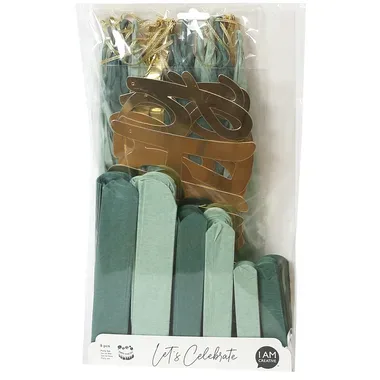 I AM CREATIVE Party Set, mint, gold 6010.983 8 St&uuml;ck