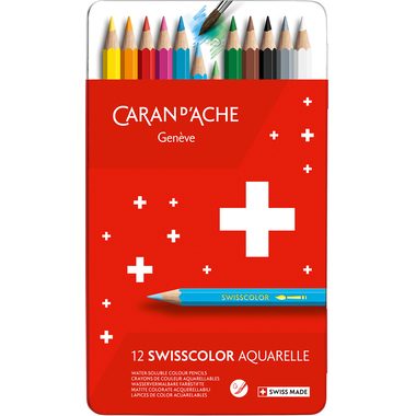 CARAN D'ACHE Farbstifte Swisscolor 1285.712 assortiert 12 St&uuml;ck