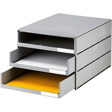 STYRO Systembox styroval pro &ouml;ko 14-8051.85 grau/grau 3 Schubladen