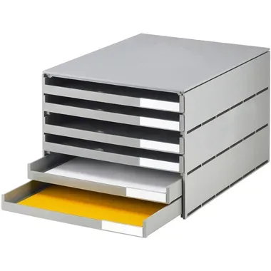 STYRO Systembox styroval pro &ouml;ko 14-8052.85 grau/grau 6 Schubladen