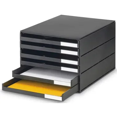 STYRO Systembox styroval pro &ouml;ko 14-8052.90 schwarz/schwarz 6 Schubladen