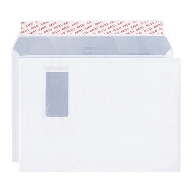 ELCO Couvert Office Fenster re. C4 74522.12 120g,hochweiss,Kleber 50 Stk.