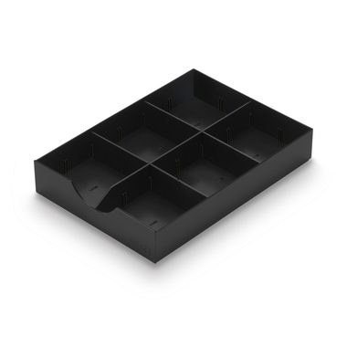 STYRO styrodoc System-Schublade 268-405.95 schwarz 1 l&auml;ngs/2 quer
