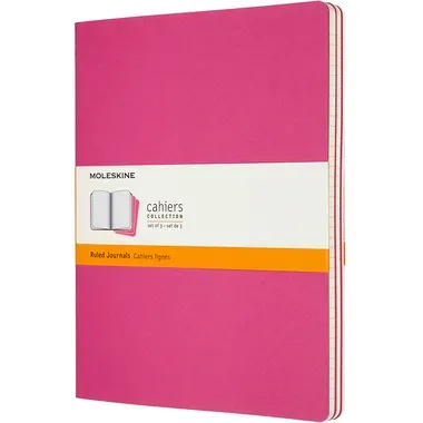 MOLESKINE Notizheft XL 3x 25x19cm 629667 liniert,kinetischespink,120S.