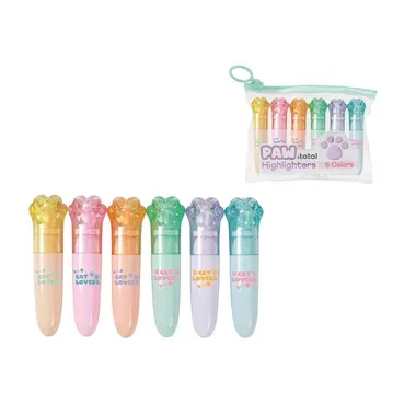 ROOST Textmarker mini XL2306G Tatzen 6 Farben