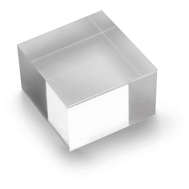 DEFLECTO Acrylblock 75x50mm AB250 transparent poliert