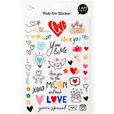 I AM CREATIVE Rub on Sticker A5 4010.60 Liebe