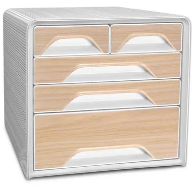 CEP Schubladenbox Smoove Silva 1072131021 5 Schubladen weiss/buche