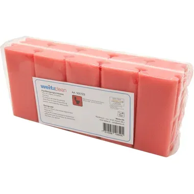 WEITACLEAN Padschwamm 150x70x43mm 5028025 rot, kratzfrei 10 St&uuml;ck