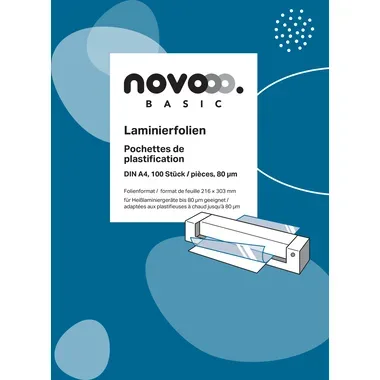 NOVOOO Laminierfolie A4 47060000 80 MIC 100 Stk
