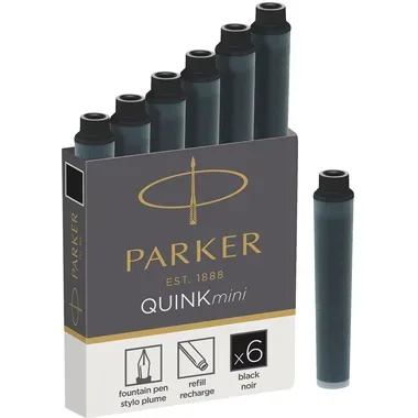 PARKER Tintenpatrone Quink Mini 1950407 schwarz 6 St&uuml;ck