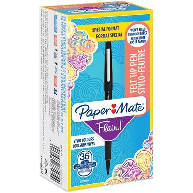 PAPERMATE Faserschreiber 0.7mm 2077174 Flair schwarz 36 Stück