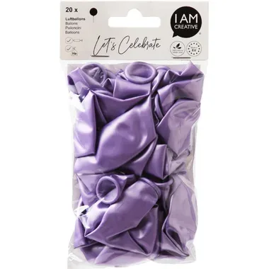 I AM CREATIVE Ballons Metallic Mix 27cm 6010.83 lavendel 20 St&uuml;ck