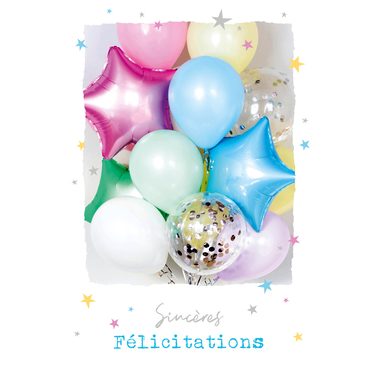 ABC Geburtstagskarte FR B6 53220 Ballons