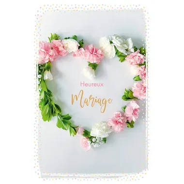 ABC Hochzeitskarte FR B6 53110 Bl&uuml;tenherz