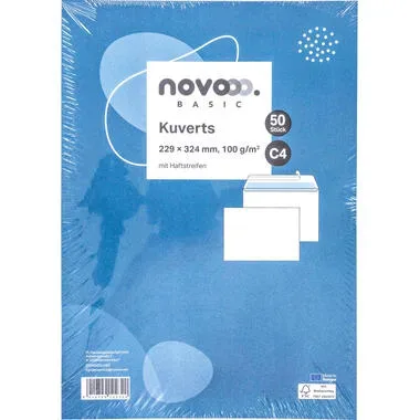 NOVOOO Couvert o/Fenster C4 731512 100g, weiss 50 St&uuml;ck