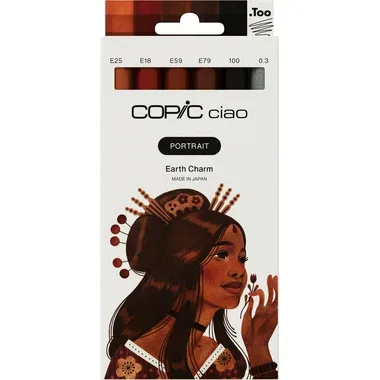 COPIC Marker Ciao Portrait Set 22075585 Earth Charm 6 St&uuml;ck