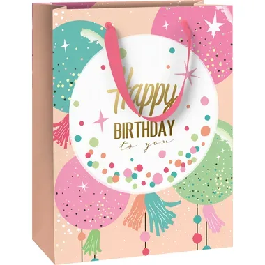 STEWO Geschenktasche Partyballoons 2544516450 beige 23x13x30cm