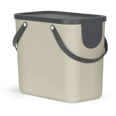 ROTHO Recyclingbox Albula 25lt 1024907422 Cappuccino 180x332x180mm