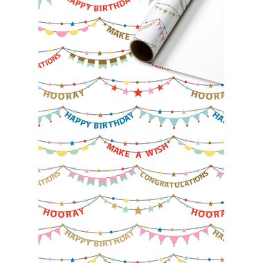 STEWO Geschenkpapier Pierrot 2528509160 weiss 70x200cm