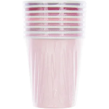 RICO DESIGN Papbecher 250ml 401002 Rosa Mix 8 Stück