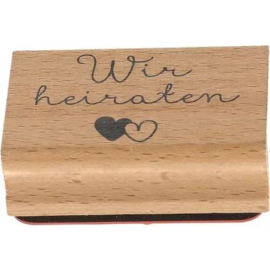 RICO DESIGN Stempel Wir Heiraten 7038.36.48 6x4cm