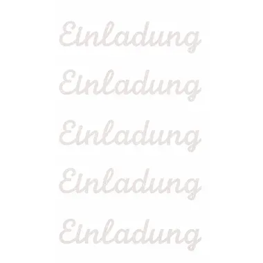RICO DESIGN Sticker Einladung 08792.75.65 weiss, 5 Stück