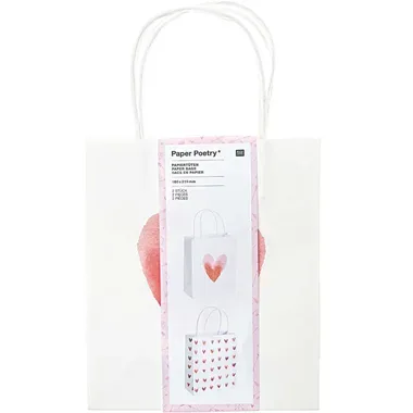 RICO DESIGN Papiertüte Herzen 99001.78.20 18x21cm, 2 Stück