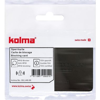 Kolma Sperrkarte Rfid schwarz