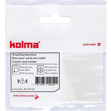 KOLMA Kreditkartenhülle RFID 09.149.16 weiss 62x92mm