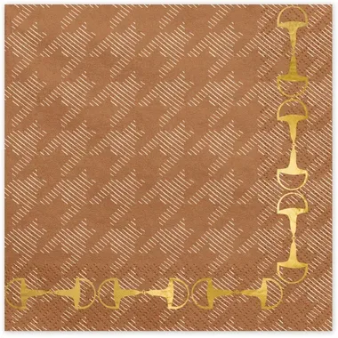 PARTYDECO Servietten 33x33cm SP33-104 Steigbügel 12 Stück