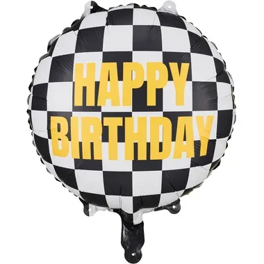 PARTYDECO Folienballon 35cm FB220 Zielflagge