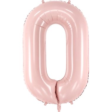 PARTYDECO Folienballon Ziffer 0 72cm FB230P0081J rosa