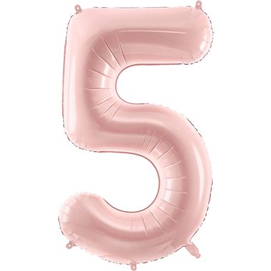 PARTYDECO Folienballon Ziffer 5 72cm FB230P5081J rosa