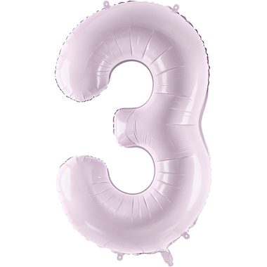 PARTYDECO Folienballon Ziffer 3 72cm FB230G-3-014 lila