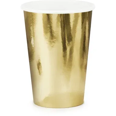 PARTYDECO Becher 220ml KPP57019MEEU gold 6 Stück