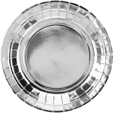 PARTYDECO Teller 18cm TPP35-018ME silber 6 Stück