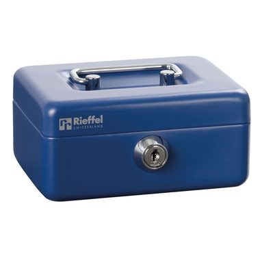 RIEFFEL SWITZERLAND Geldkassette KIKA A15470 12,5x6x9,5cm blau