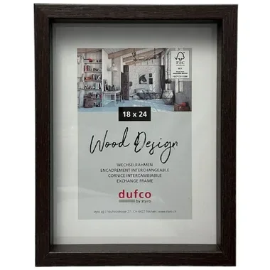 DUFCO Holz-Bilderrahmen 18x24cm 1610.80992 Fuji braun